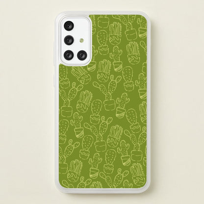 Green And Yellow Cacti - Western   - Western Phone Case for Galaxy A71