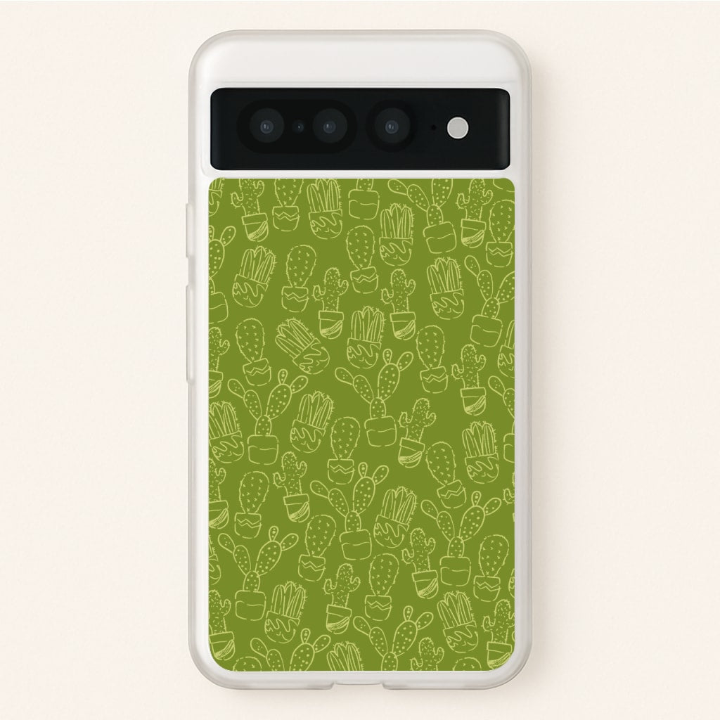 Green And Yellow Cacti - Western   - Western Phone Case for Google Pixel 7 Pro