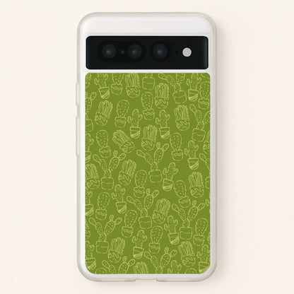 Green And Yellow Cacti - Western   - Western Phone Case for Google Pixel 7 Pro