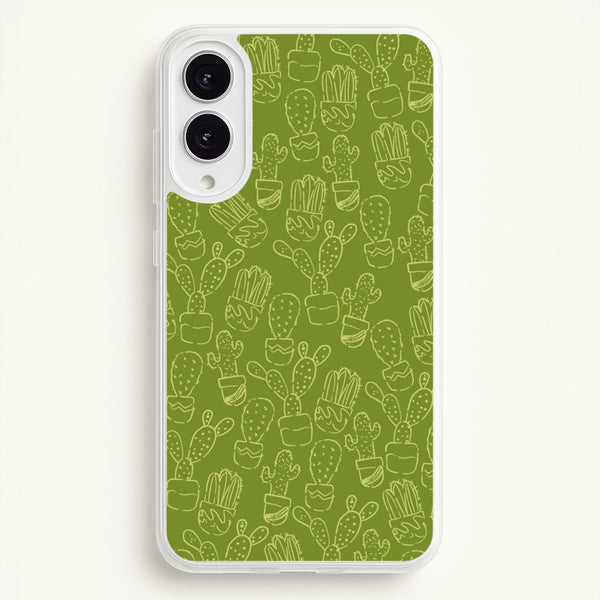Green And Yellow Cacti - Western   - Western Phone Case for Galaxy S25 Edge