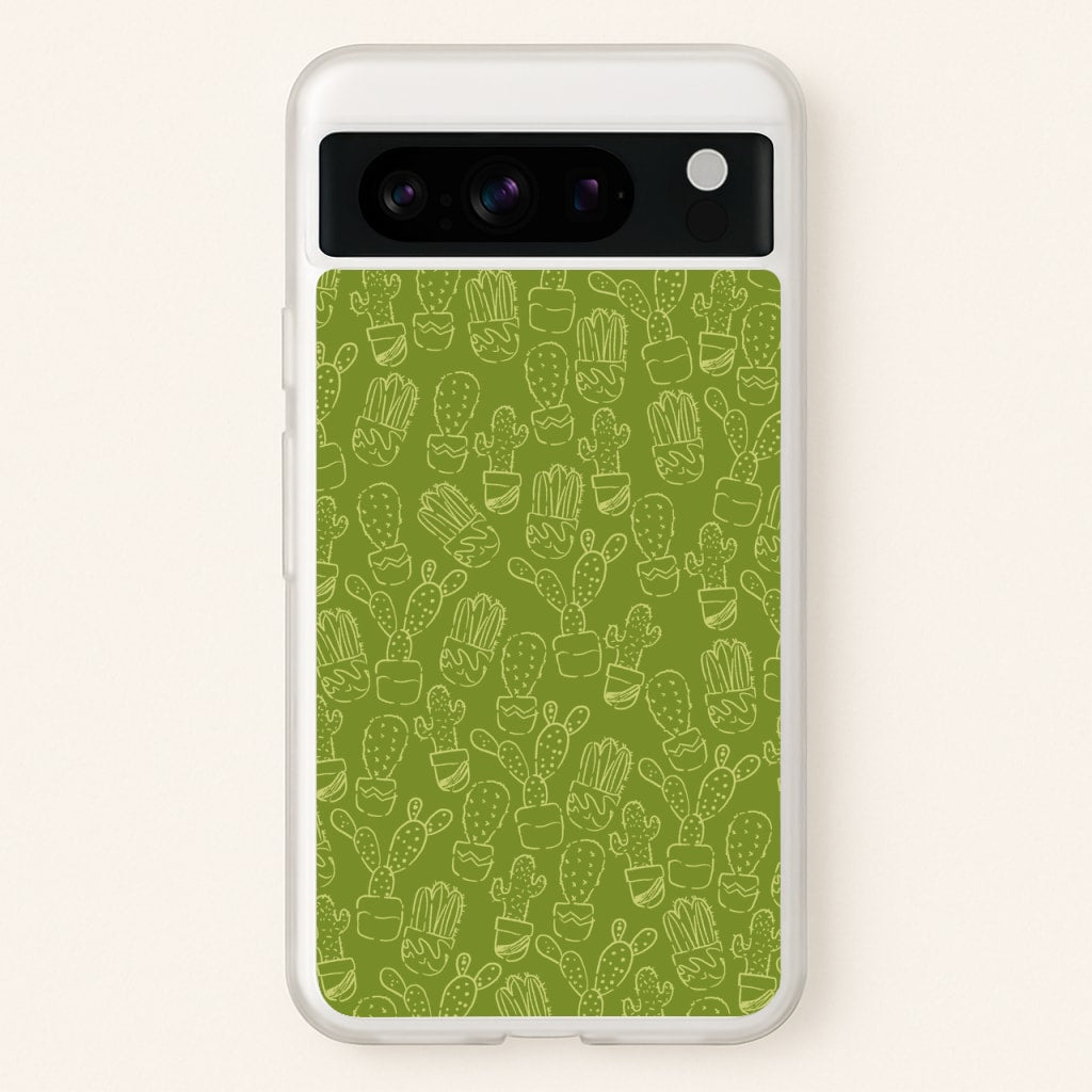 Green And Yellow Cacti - Western   - Western Phone Case for Google Pixel 8 Pro
