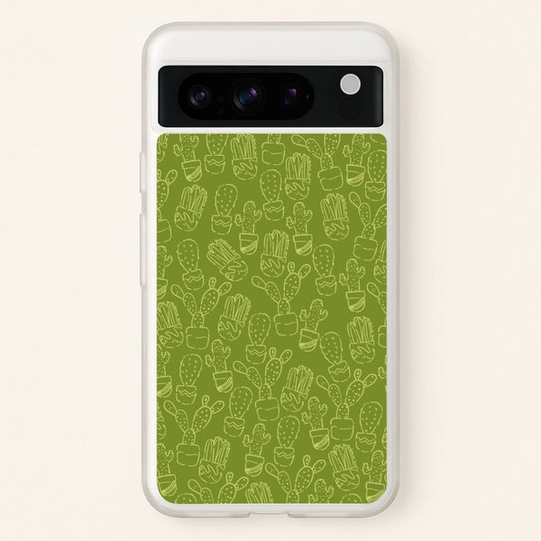 Green And Yellow Cacti - Western   - Western Phone Case for Google Pixel 8 Pro