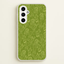 Green And Yellow Cacti - Western   - Western Phone Case for Galaxy A54