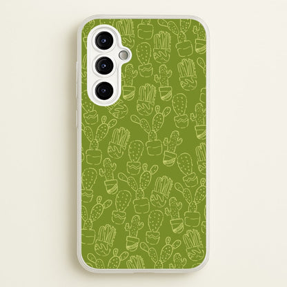 Green And Yellow Cacti - Western   - Western Phone Case for Galaxy A54