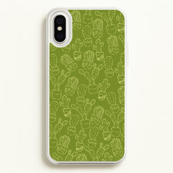 Green And Yellow Cacti - Western   - Western Phone Case for iPhone XS Max