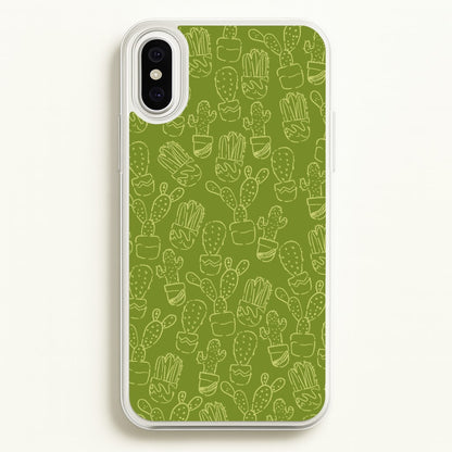 Green And Yellow Cacti - Western   - Western Phone Case for iPhone XS Max