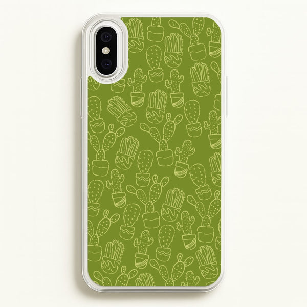 Green And Yellow Cacti - Western   - Western Phone Case for iPhone XS Max