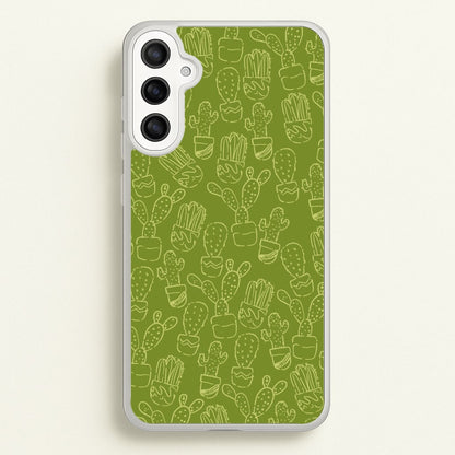 Green And Yellow Cacti - Western   - Western Phone Case for Galaxy A34
