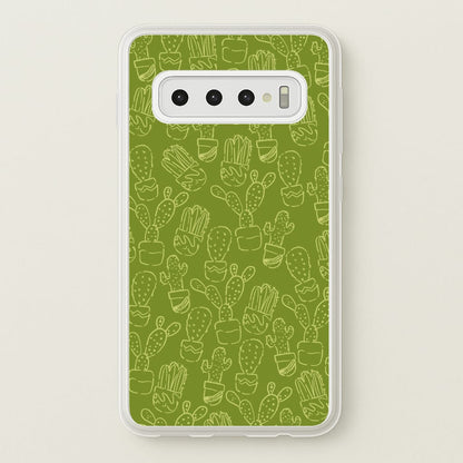 Green And Yellow Cacti - Western   - Western Phone Case for Galaxy S10 Plus