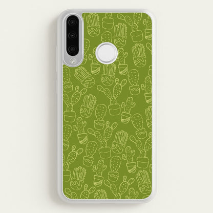 Green And Yellow Cacti - Western   - Western Phone Case for Huawei P30 Lite