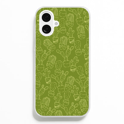 Green And Yellow Cacti - Western  Phone Case