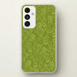 Green And Yellow Cacti - Western   - Western Phone Case for Galaxy A55