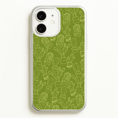 Green And Yellow Cacti - Western   - Western Phone Case for iPhone 11