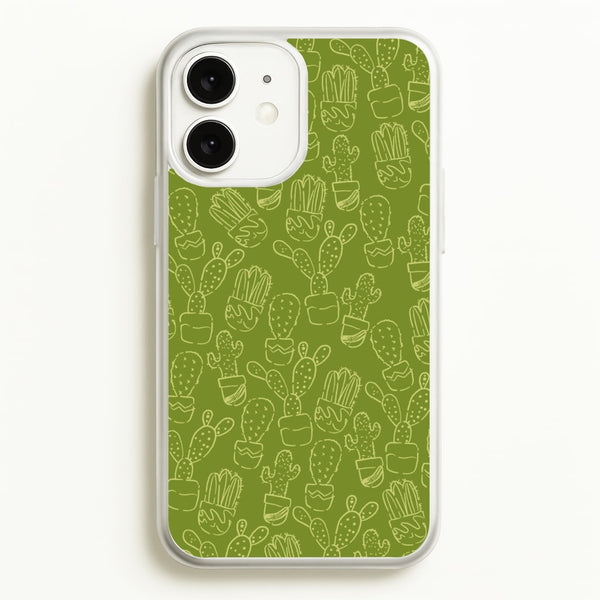 Green And Yellow Cacti - Western   - Western Phone Case for iPhone 11