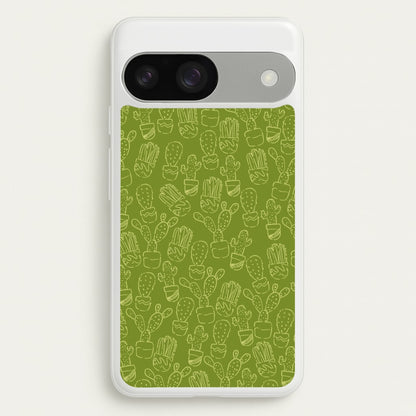 Green And Yellow Cacti - Western   - Western Phone Case for Google Pixel 9 / 9 Pro