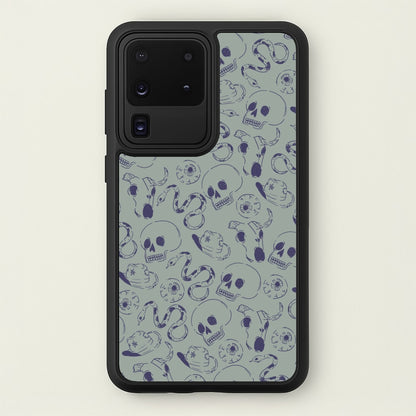 Blue Snakes And Skulls - Western   - Western Phone Case for Galaxy S20 Ultra