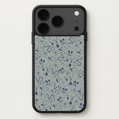 Blue Snakes And Skulls - Western Phone Case for iPhone 17 Pro