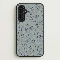 Blue Snakes And Skulls - Western   - Western Phone Case for Galaxy A14