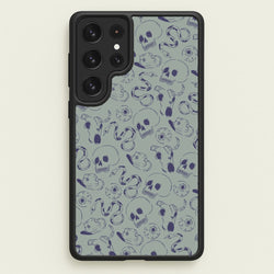 Blue Snakes And Skulls - Western   - Western Phone Case for Galaxy S22 Ultra