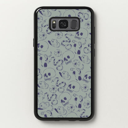 Blue Snakes And Skulls - Western   - Western Phone Case for Galaxy S8