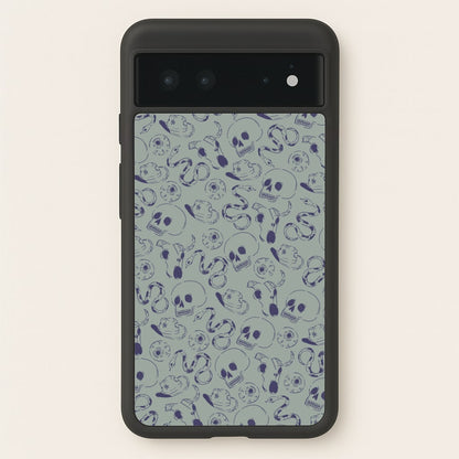 Blue Snakes And Skulls - Western   - Western Phone Case for Google Pixel 6
