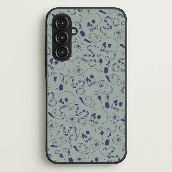 Blue Snakes And Skulls - Western   - Western Phone Case for Galaxy S23FE