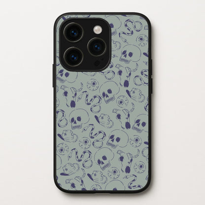 Blue Snakes And Skulls - Western   - Western Phone Case for iPhone 14 Pro