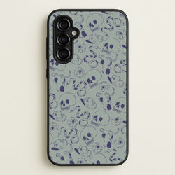 Blue Snakes And Skulls - Western   - Western Phone Case for Galaxy A54