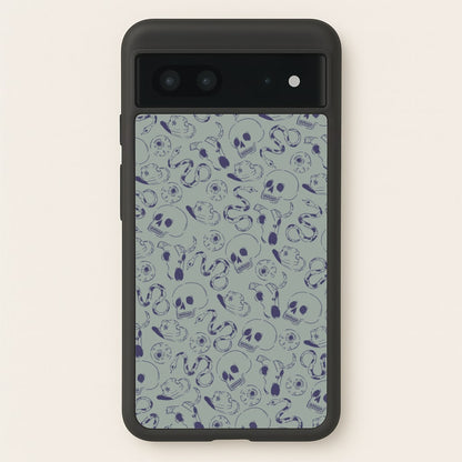 Blue Snakes And Skulls - Western   - Western Phone Case for Google Pixel 7