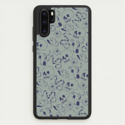 Blue Snakes And Skulls - Western   - Western Phone Case for Huawei P30 Pro