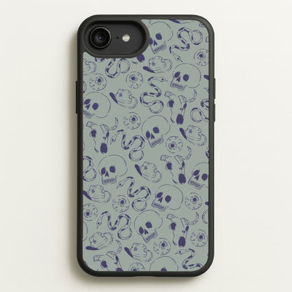 Blue Snakes And Skulls - Western   - Western Phone Case for iPhone 6 Plus / 7 Plus / 8 Plus