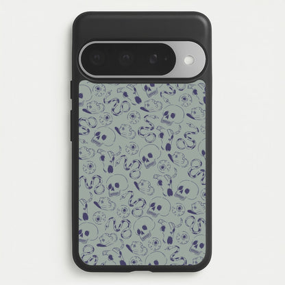 Blue Snakes And Skulls - Western Phone Case for Google Pixel 10 Pro XL