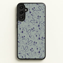 Blue Snakes And Skulls - Western   - Western Phone Case for Galaxy A34