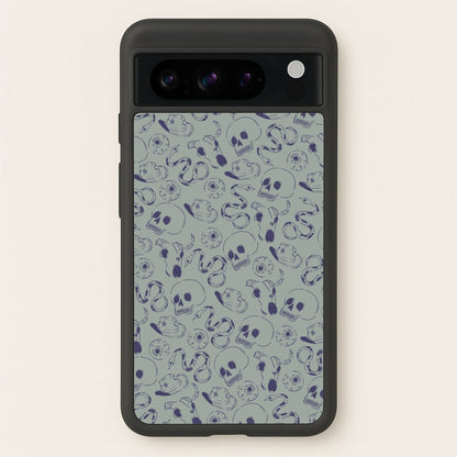 Blue Snakes And Skulls - Western   - Western Phone Case for Google Pixel 8 Pro