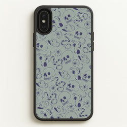 Blue Snakes And Skulls - Western   - Western Phone Case for iPhone XS Max