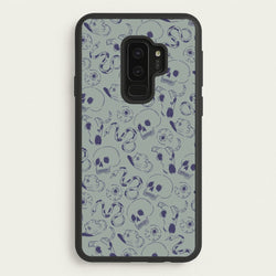 Blue Snakes And Skulls - Western   - Western Phone Case for Galaxy S9 Plus