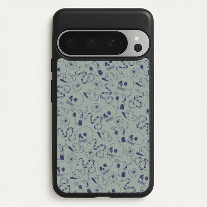 Blue Snakes And Skulls - Western   - Western Phone Case for Google Pixel 9 Pro XL