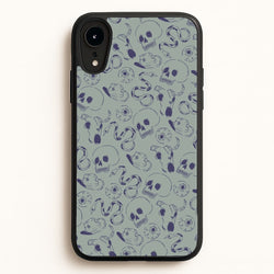 Blue Snakes And Skulls - Western   - Western Phone Case for iPhone XR