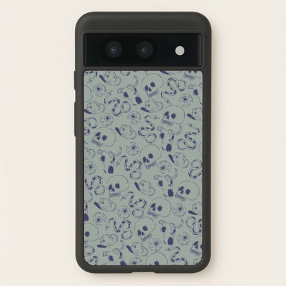 Blue Snakes And Skulls - Western   - Western Phone Case for Google Pixel 8a