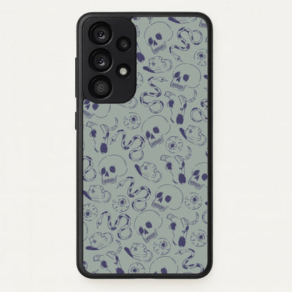 Blue Snakes And Skulls - Western   - Western Phone Case for Galaxy A33