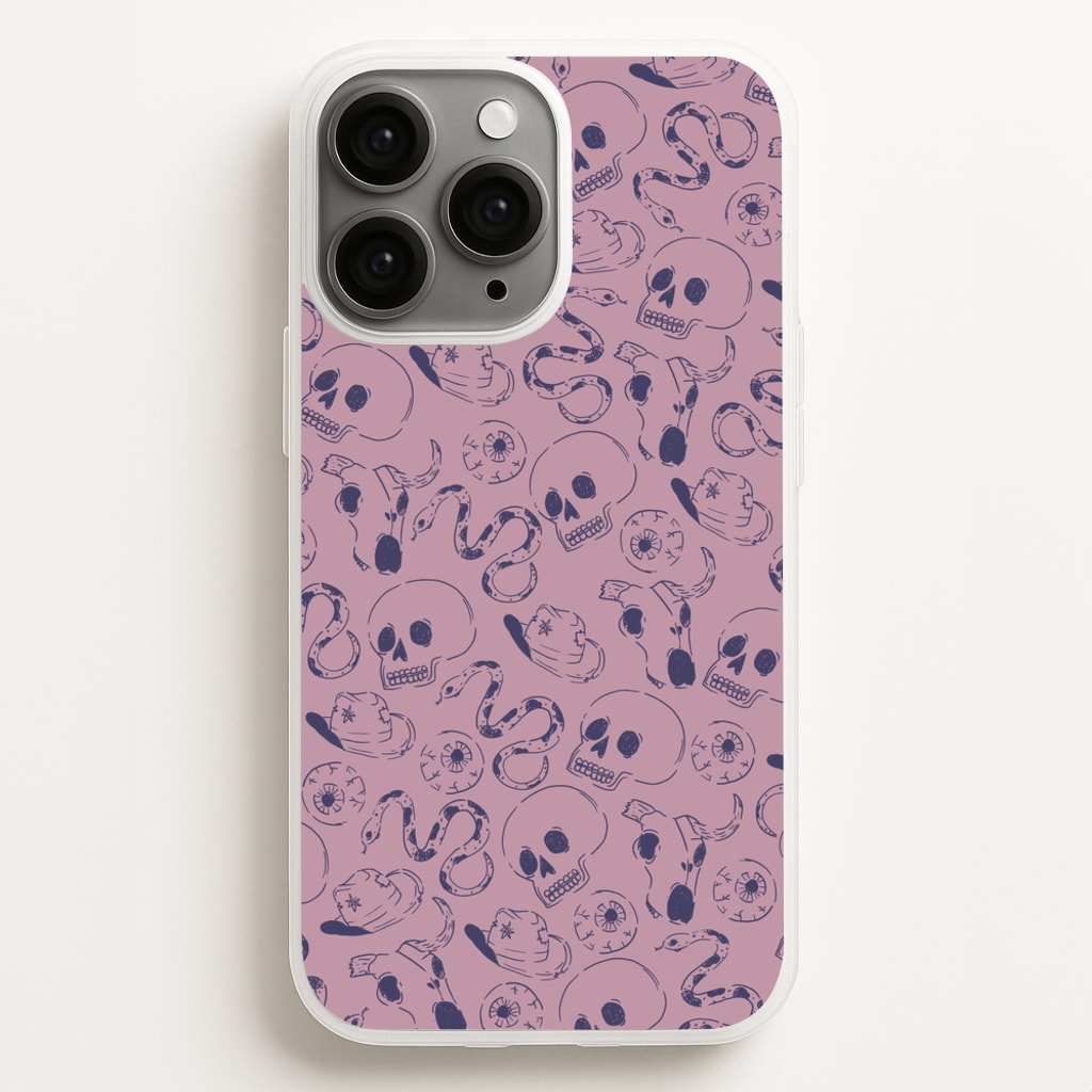 Purple Snakes And Skulls - Western   - Western Phone Case for iPhone 16 Pro Max