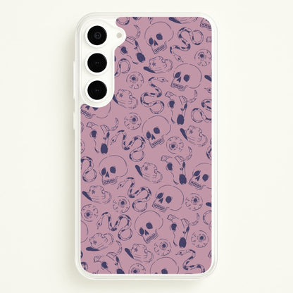 Purple Snakes And Skulls - Western   - Western Phone Case for Galaxy S23 Plus