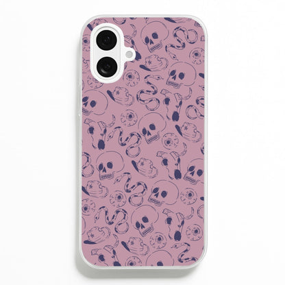 Purple Snakes And Skulls - Western  Phone Case