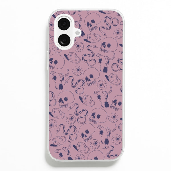 Purple Snakes And Skulls - Western Phone Case