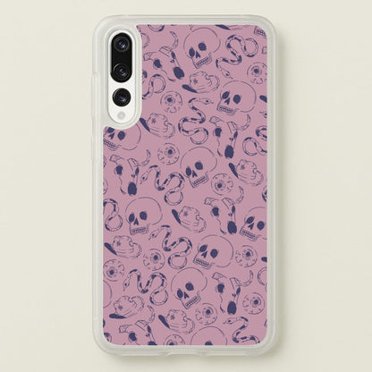 Purple Snakes And Skulls - Western   - Western Phone Case for Huawei P20 Pro