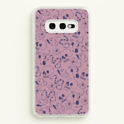 Purple Snakes And Skulls - Western   - Western Phone Case for Galaxy S10e
