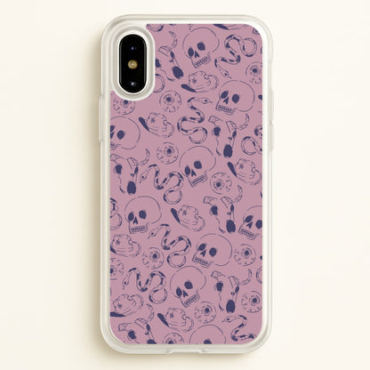 Purple Snakes And Skulls - Western   - Western Phone Case for iPhone X / XS