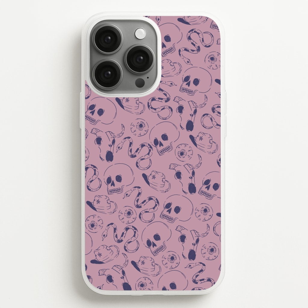 Purple Snakes And Skulls - Western   - Western Phone Case for iPhone 13 Pro Max