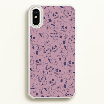 Purple Snakes And Skulls - Western   - Western Phone Case for iPhone XS Max