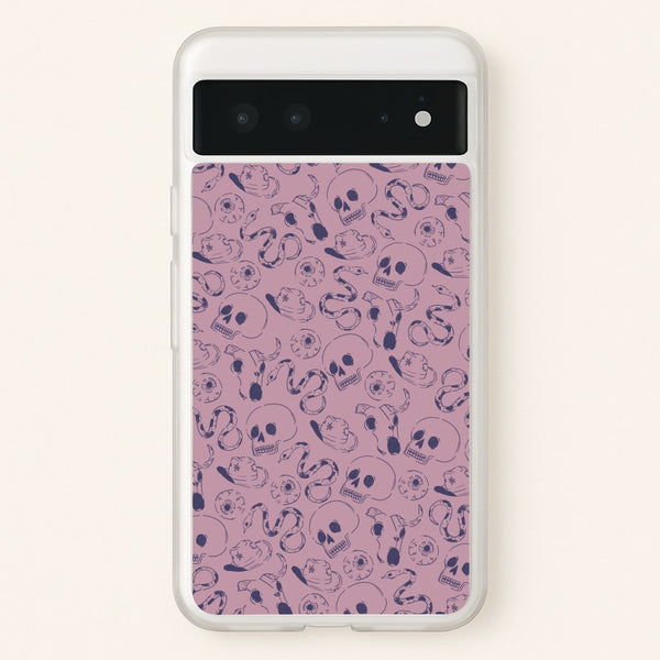 Purple Snakes And Skulls - Western   - Western Phone Case for Google Pixel 6